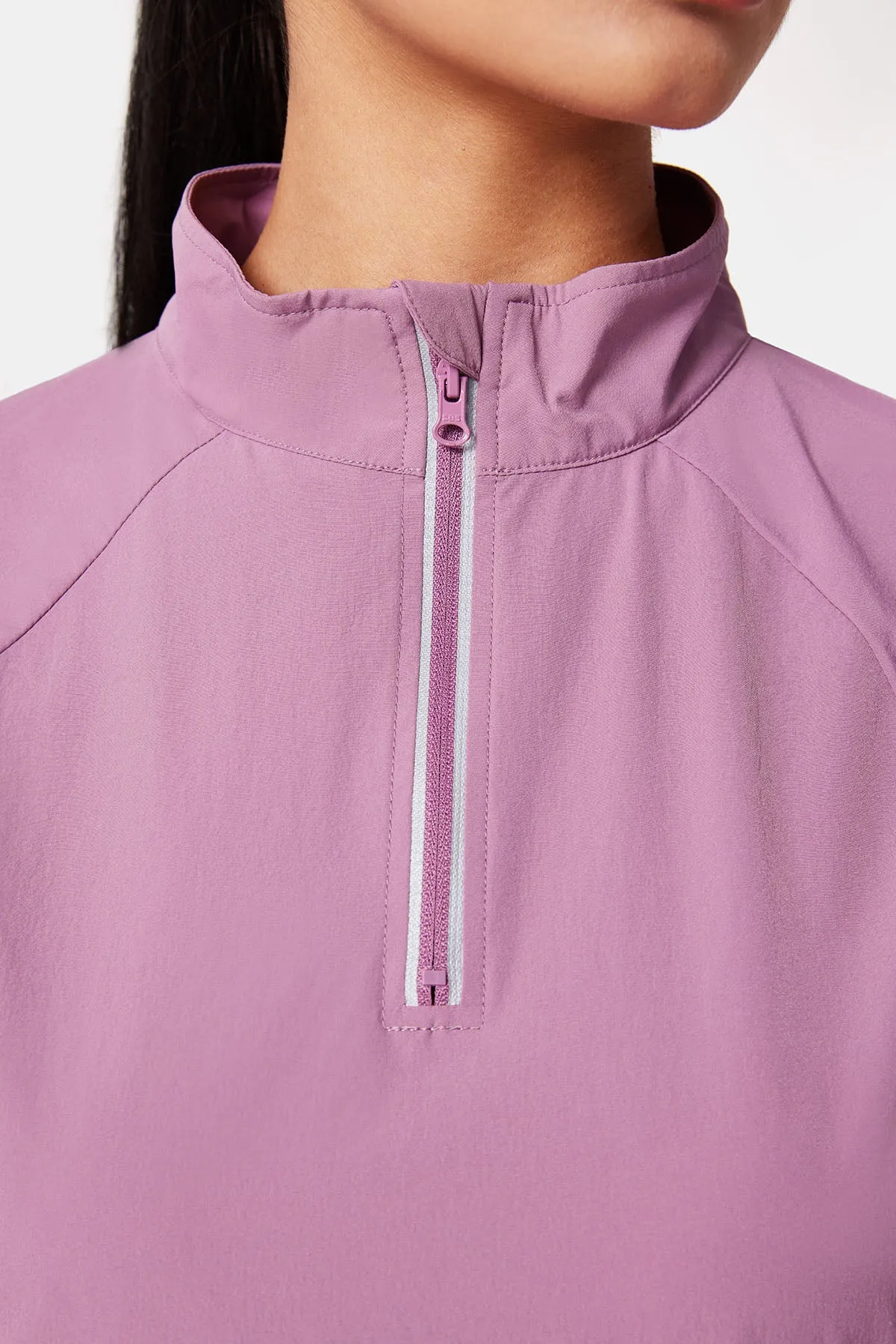 Quick-Dry Long Sleeve Half-Zip Running Jacket