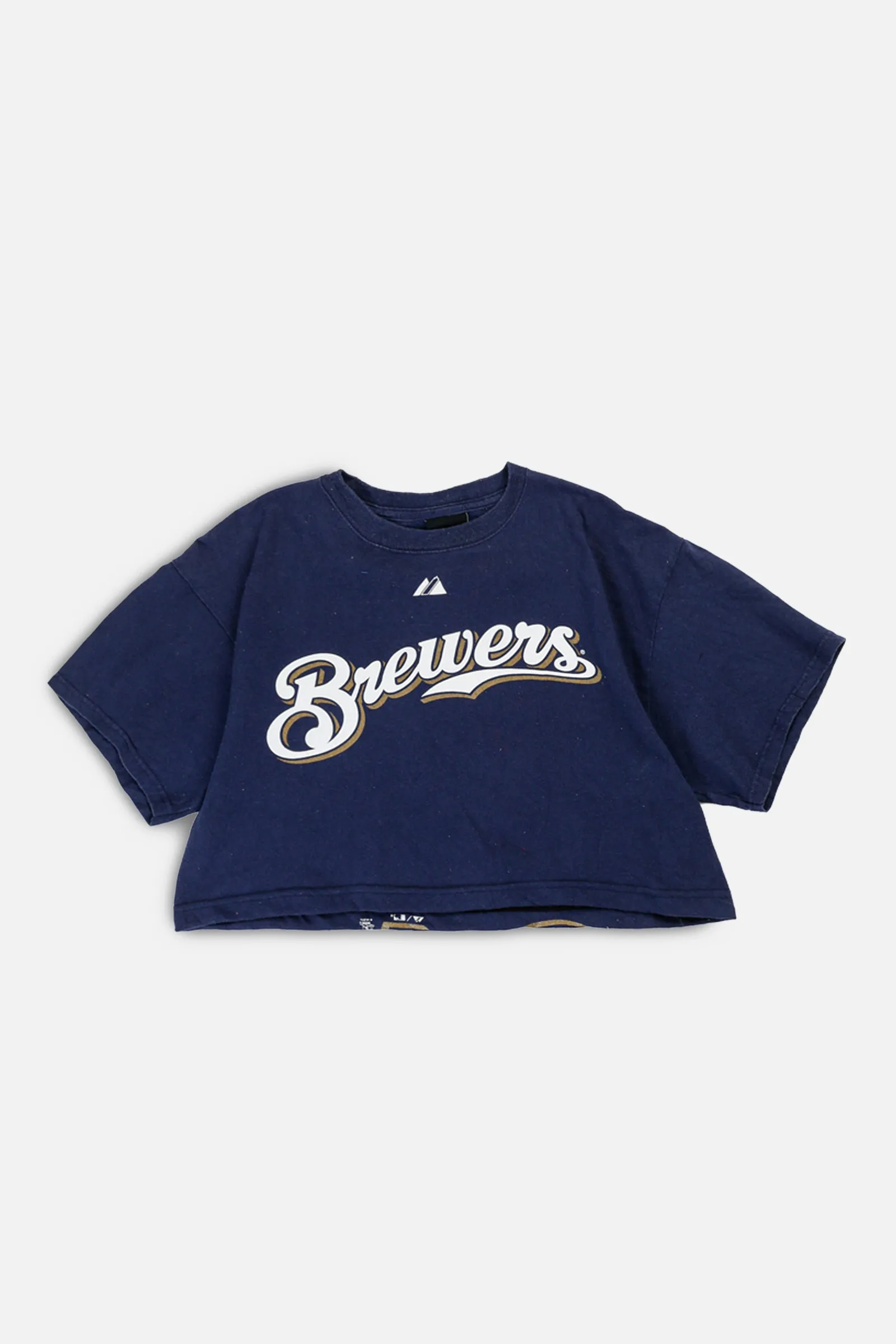 Rework Milwaukee Brewers MLB Crop Tee - S