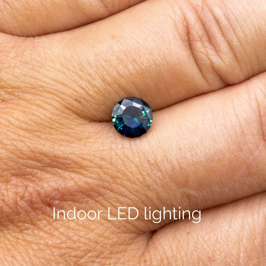 Round Cut Dark Blue 6.8mm/1.28ct  Thailand Sapphire Loose Gemstone