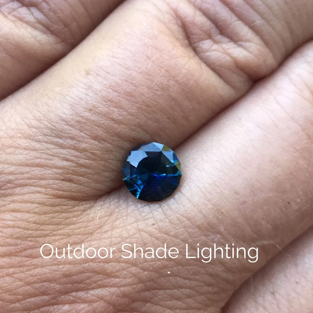 Round Cut Dark Blue 6.8mm/1.28ct  Thailand Sapphire Loose Gemstone