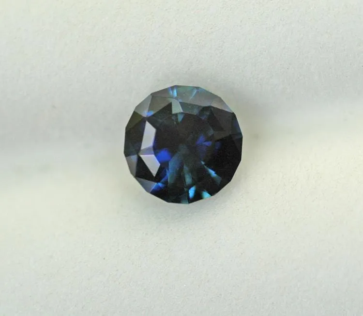 Round Cut Dark Blue 6.8mm/1.28ct  Thailand Sapphire Loose Gemstone