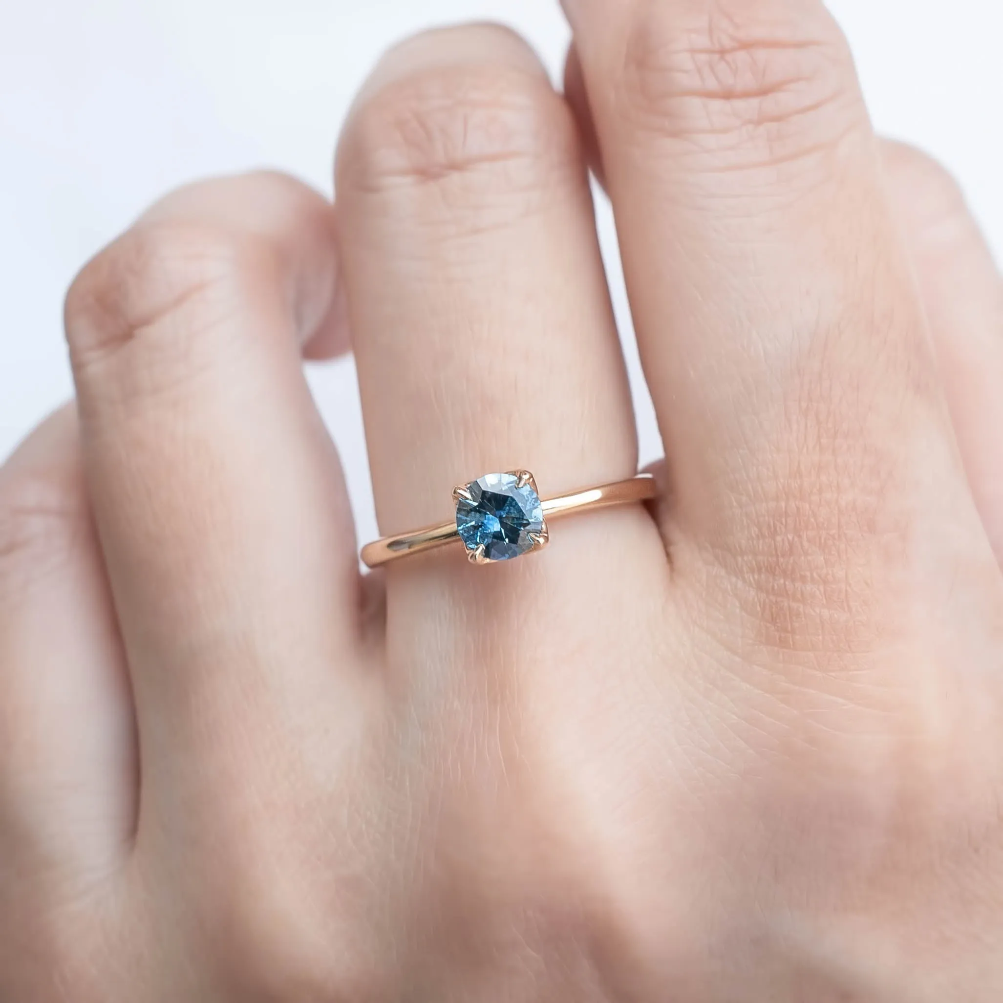 Sara Ring 0.64ct Blue Montana Sapphire (One of a kind)