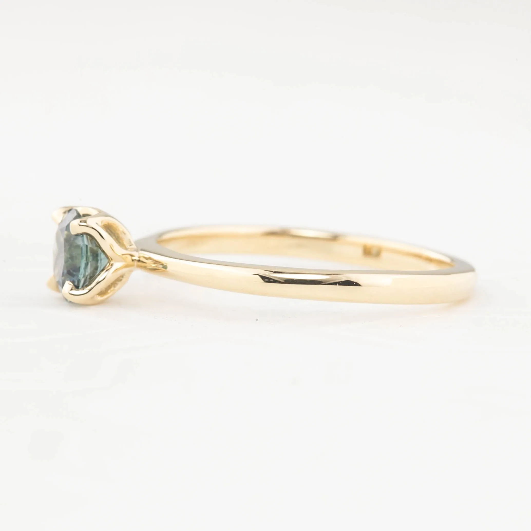 Sara Ring - 0.66ct Teal Blue Montana Sapphire (One of a kind)