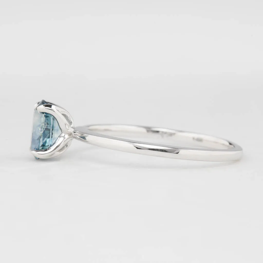 Sara Ring 1.06ct Blue Montana Sapphire, 14K White Gold (One of a kind)