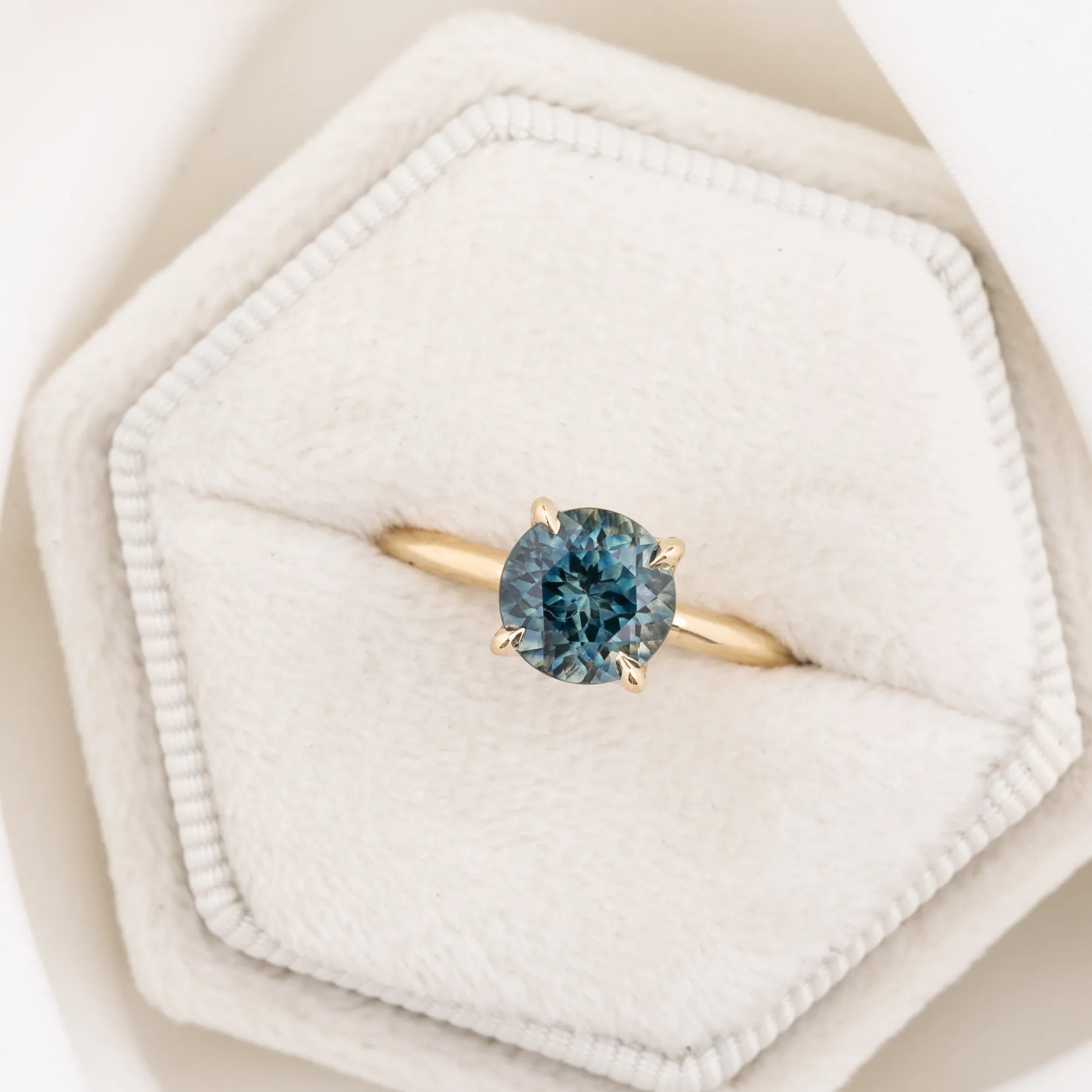 Sara Ring 2.04ct Blue Montana Sapphire, 14k Yellow Gold (One of a kind)