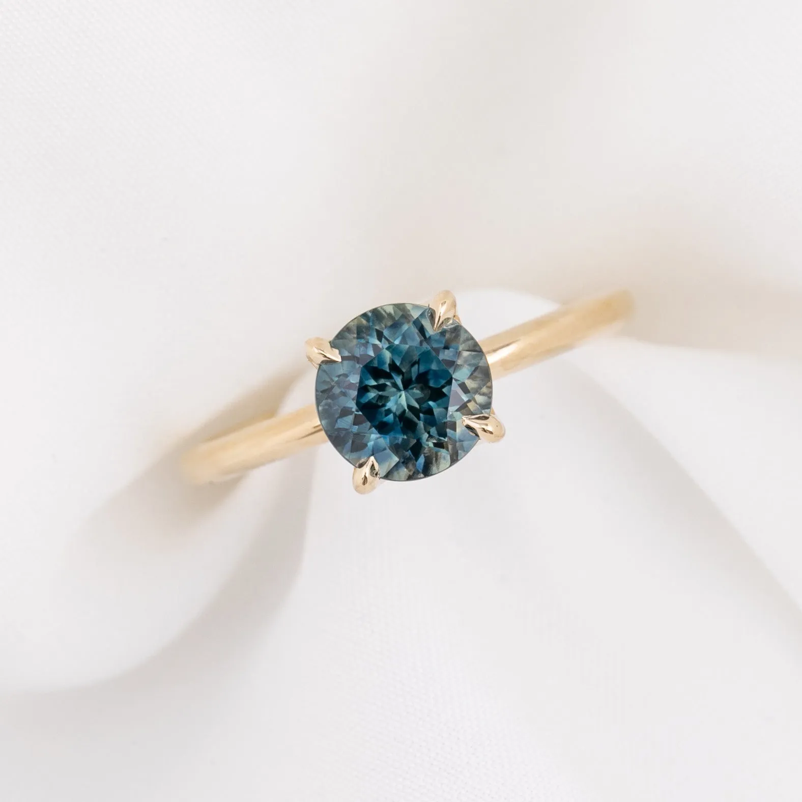 Sara Ring 2.04ct Blue Montana Sapphire, 14k Yellow Gold (One of a kind)