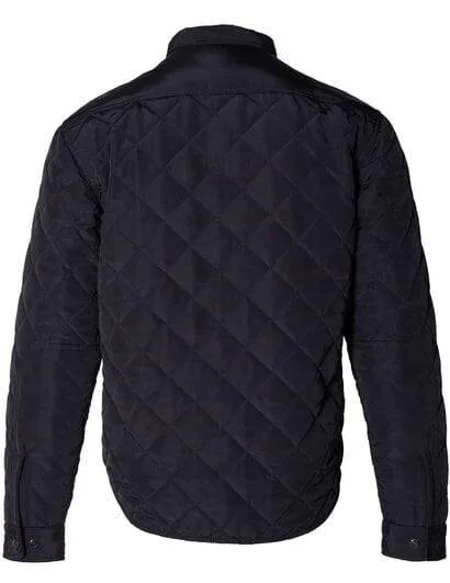 Schott NYC - Down-filled Quilted Shirt Jacket - Black