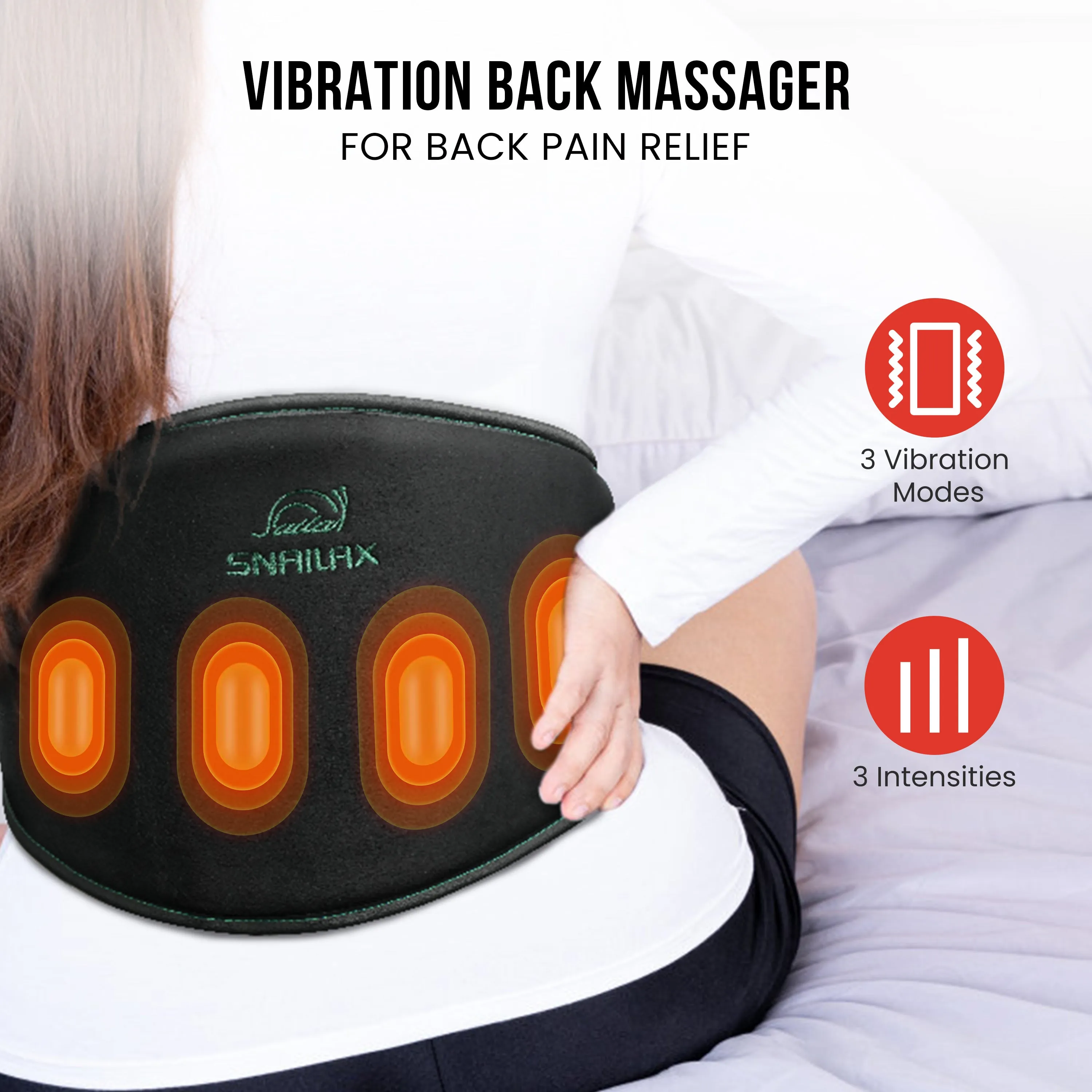 Snailax Vibration Massage Belt for Back Pain Relief with Heat--SL-606