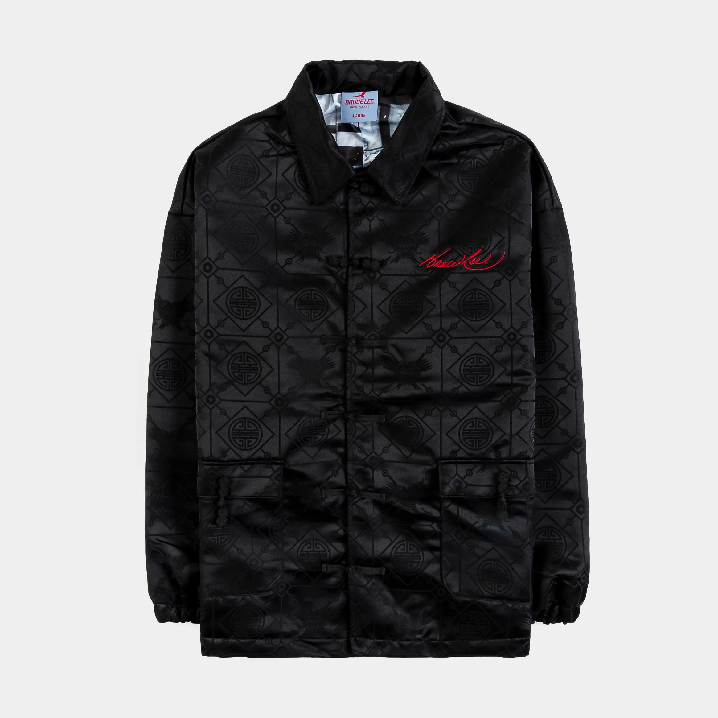 SP x Bruce Lee Satin Mens Jacket (Black)