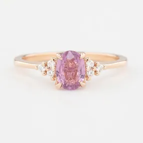 Teresa Ring - 0.84ct Light Pink Ceylon Sapphire, 14k Rose Gold (One of a kind)