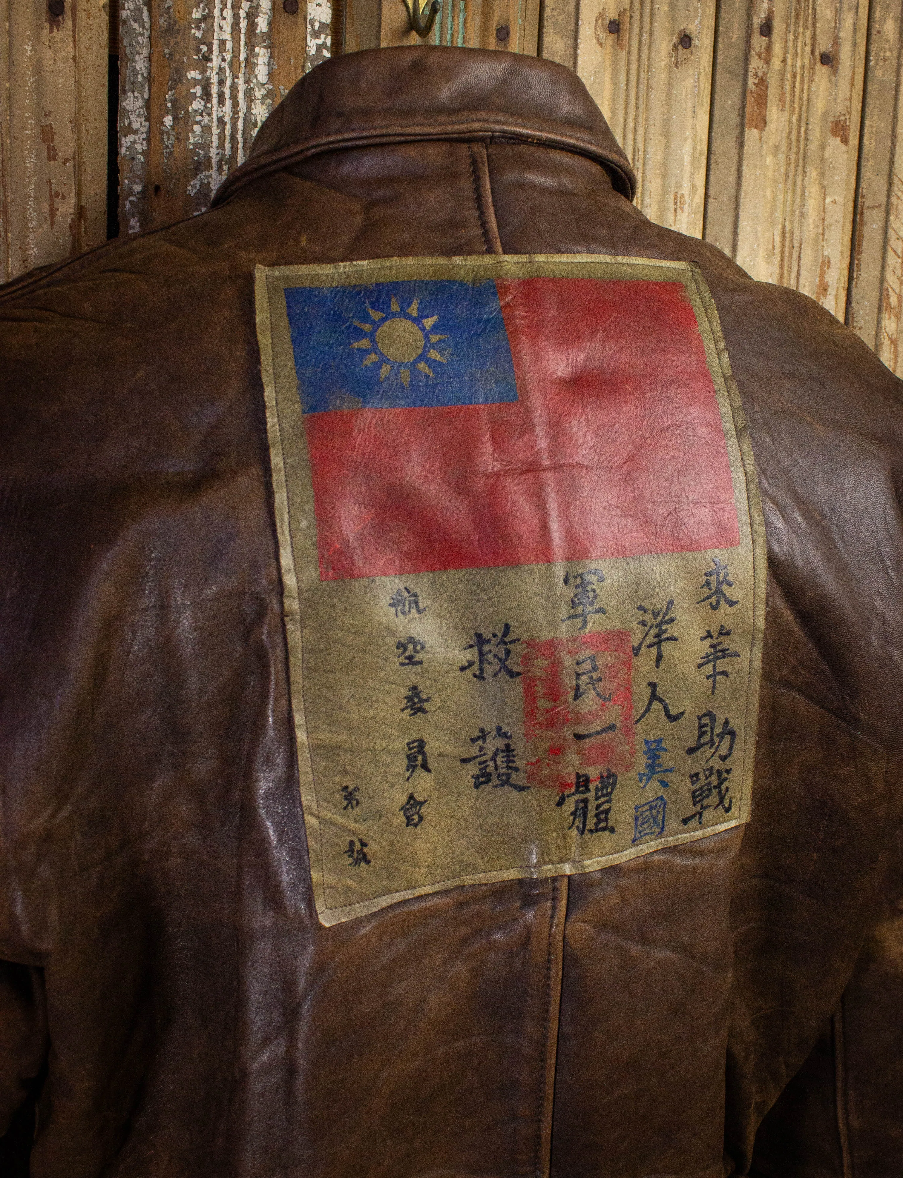 Vintage Avirex A-2 Leather Bomber Jacket 1987 Brown XL