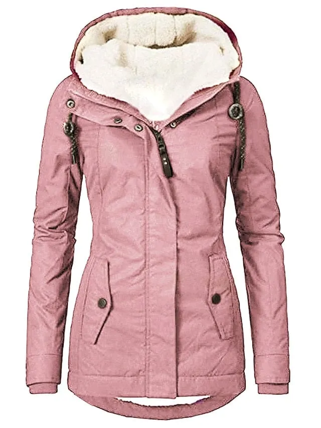 Women's 3-in-1 Windproof Puffer Jacket in Purple Blushing Pink