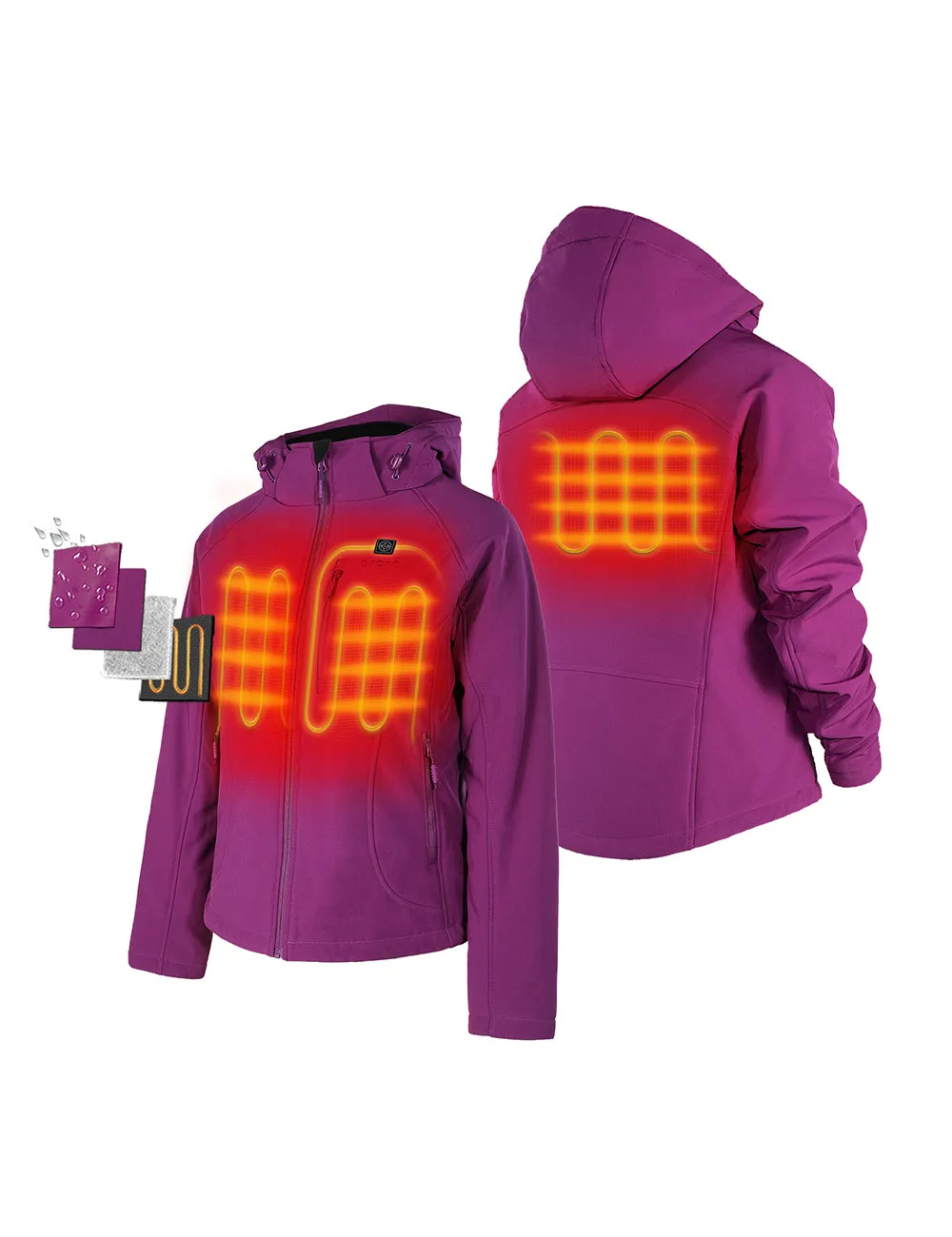 Women's Classic Heated Jacket - Purple