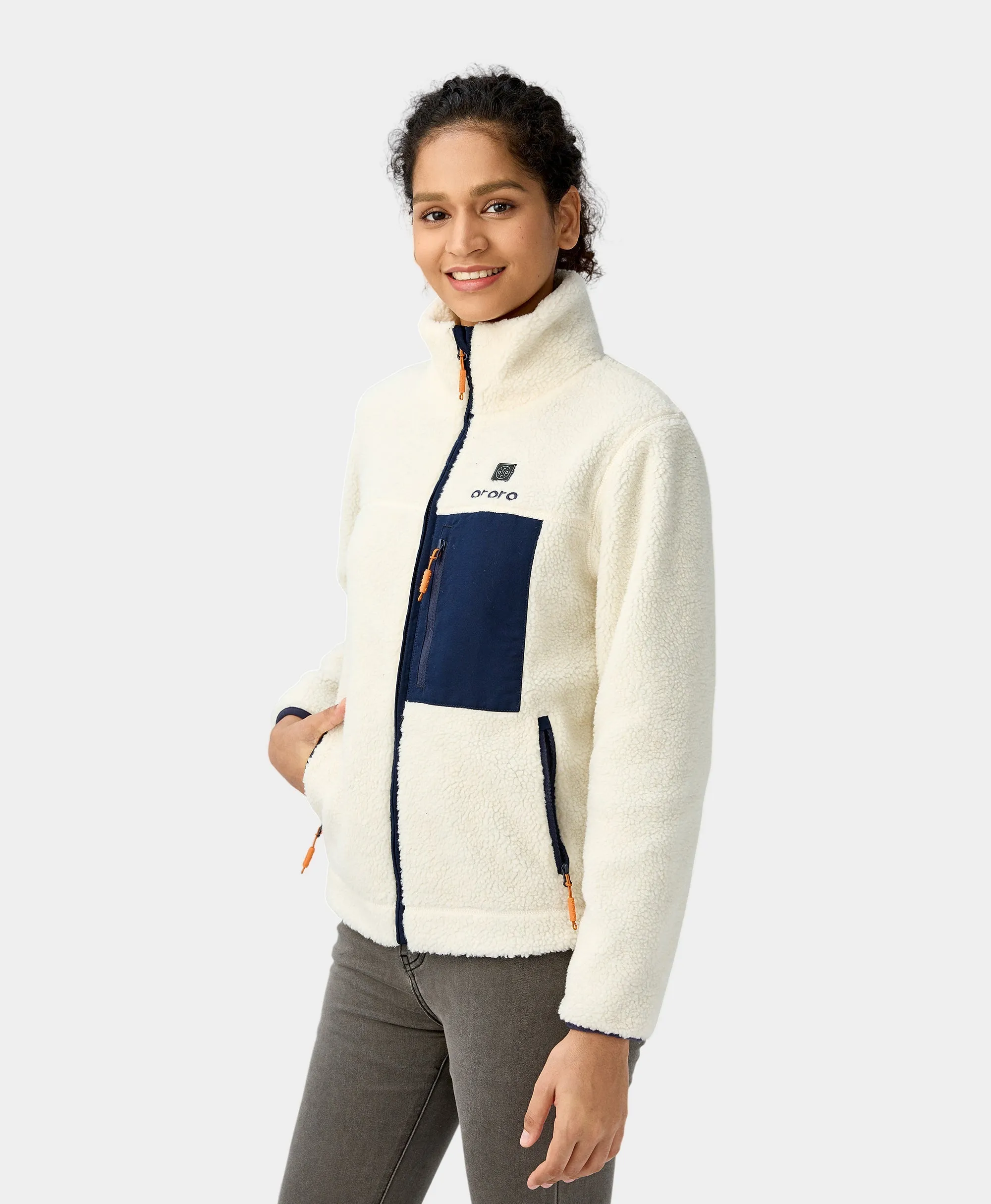 Women's Colorblock Recycled Fleece Heated Jacket (Apparel Only)