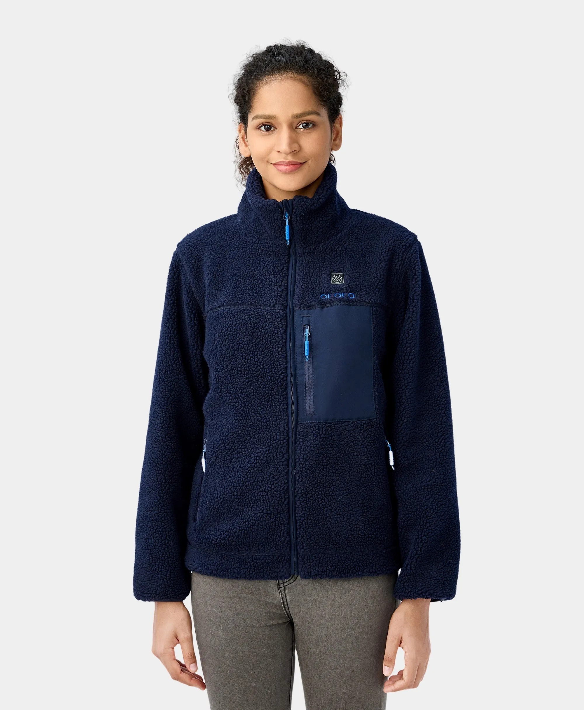 Women's Colorblock Recycled Fleece Heated Jacket (Apparel Only)