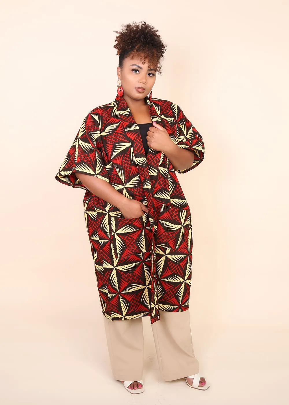 YEMI African Print Kimono Women's Jacket