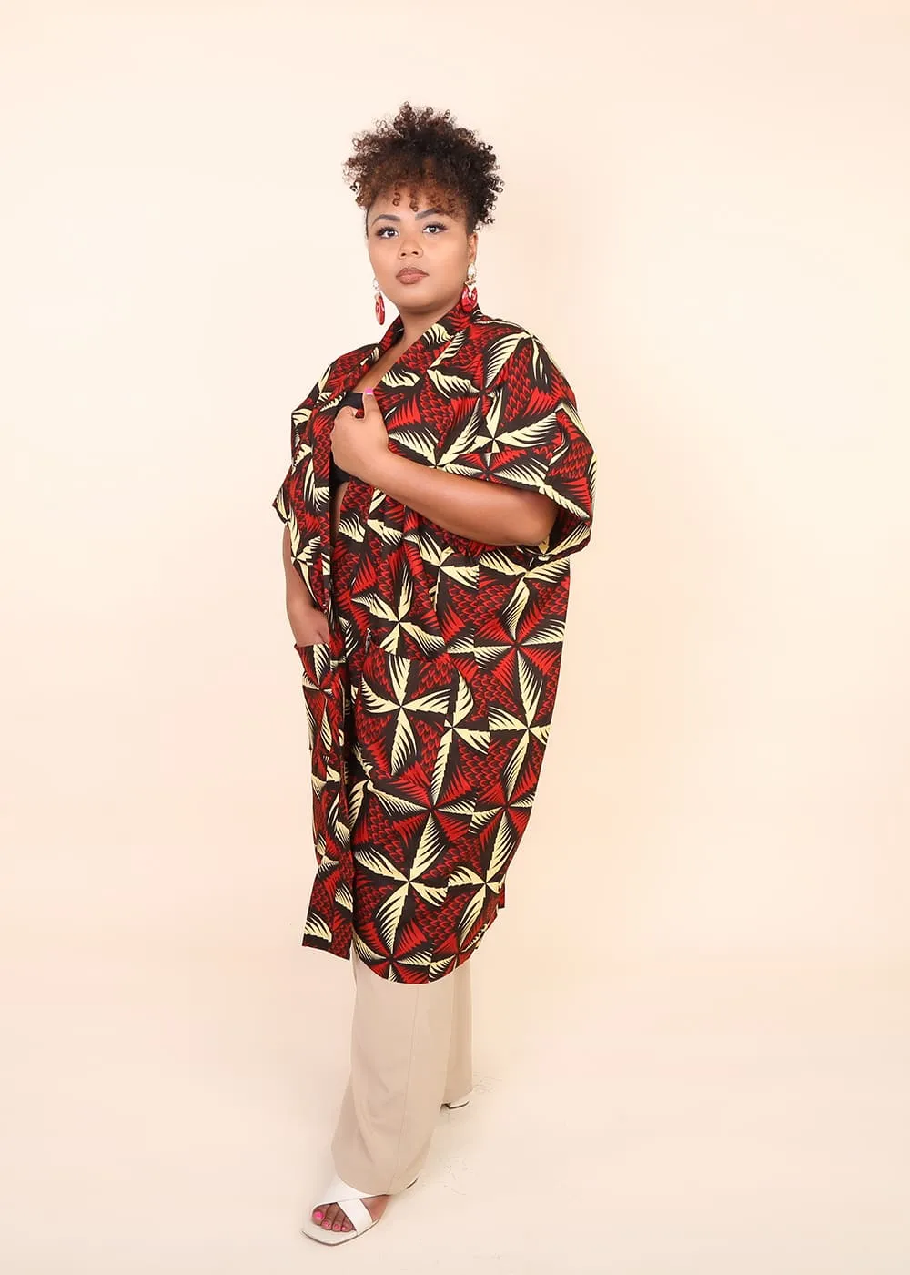 YEMI African Print Kimono Women's Jacket