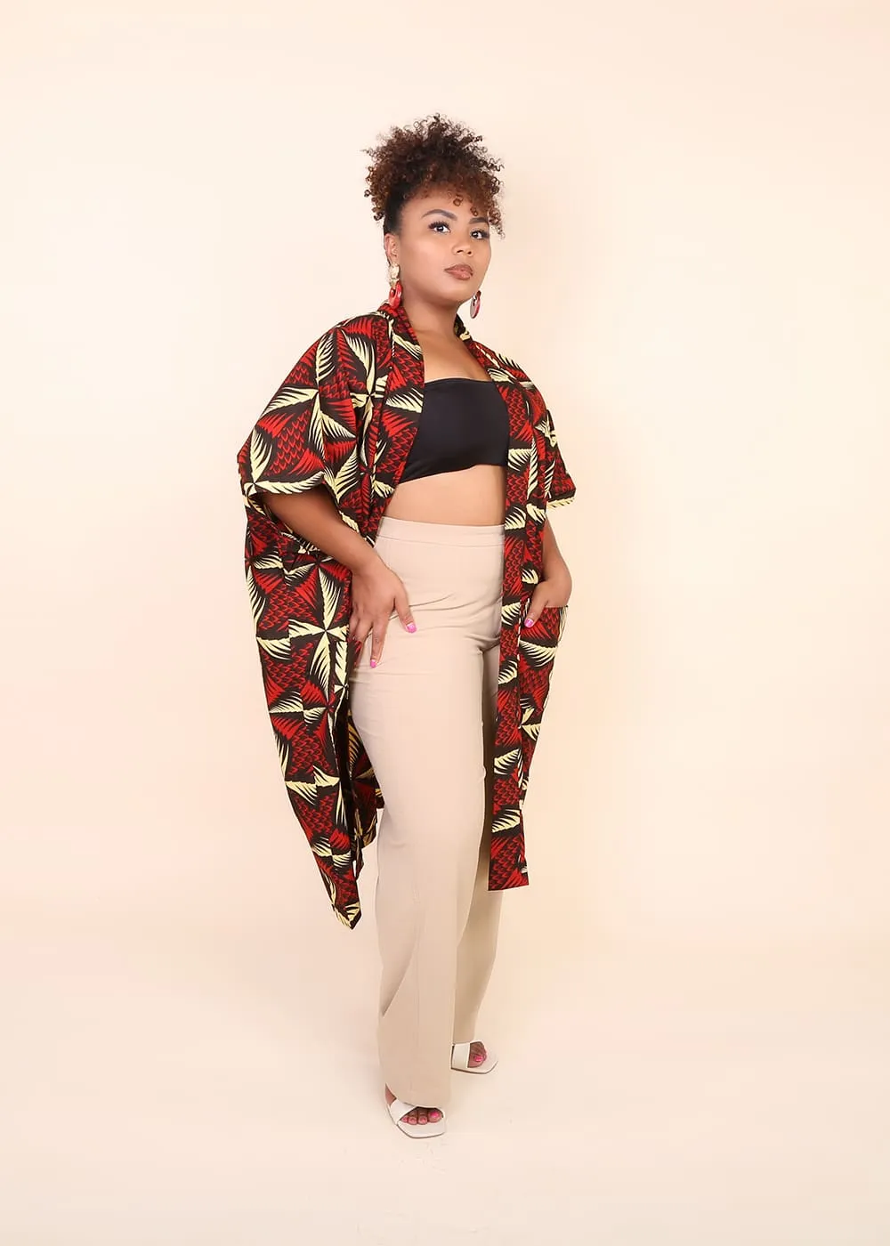 YEMI African Print Kimono Women's Jacket