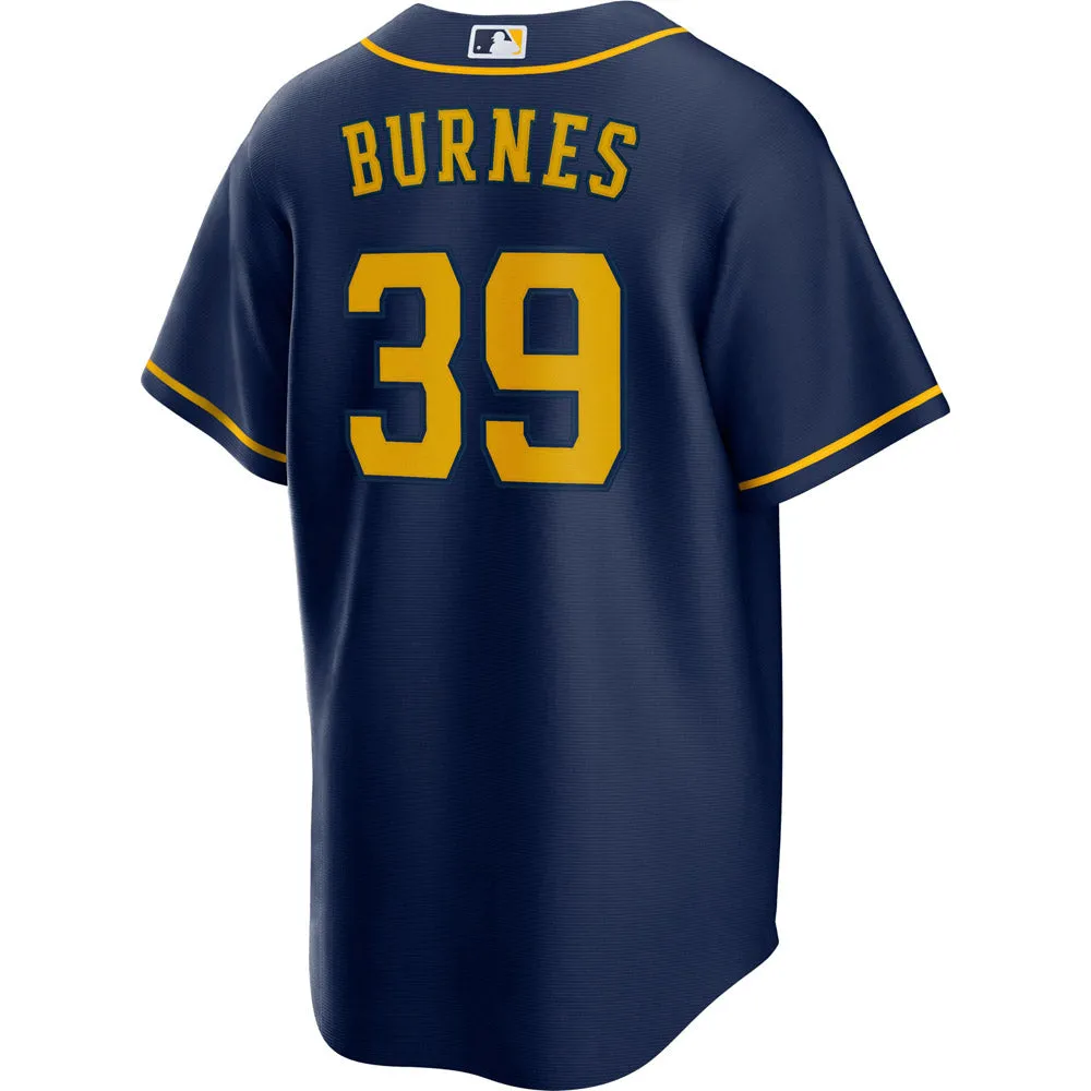 Youth Milwaukee Brewers Corbin Burnes Cool Base Replica Alternate Jersey - Navy