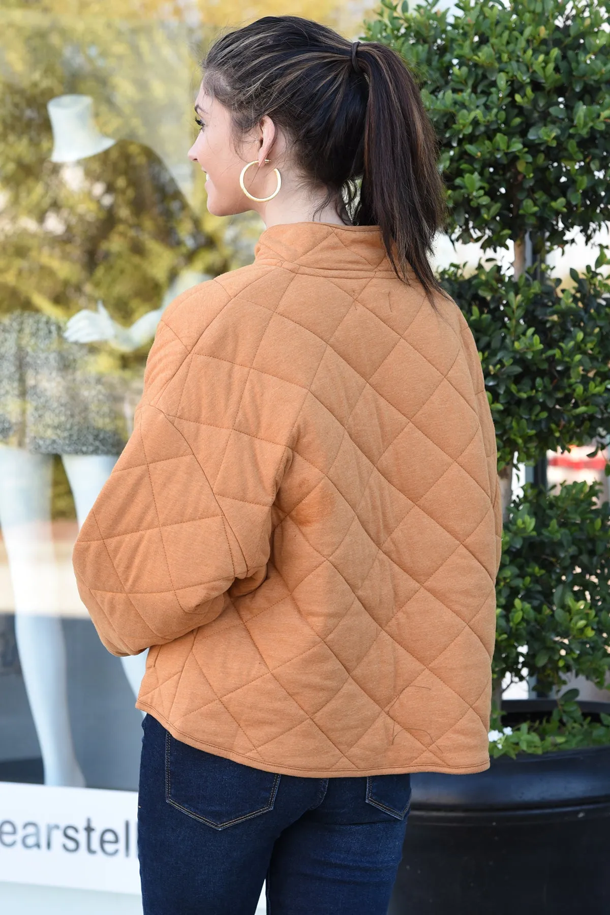 Z SUPPLY MAYA QUILTED JACKET -CAMEL BROWN